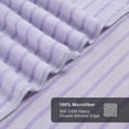 thumbnail image 4 of Jessy Home 8 Pcs Purple Bicolor bar Stripe Large Bath Towels Set 2 Oversized Bathroom Towels, 2 Hand Towels, 4 Washcloths, 4 of 7