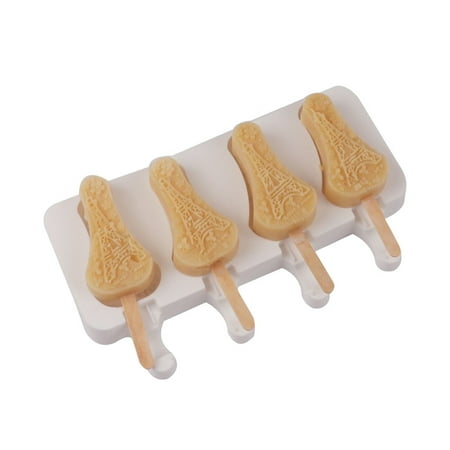 

Geruite Silicone Ice Cream Mold | 4 Cavities Chocolate Cake Cakesicle Mould | Tower Pattern Ice Cream Mold for Ice Pop Cake Pop Cake Bread Pudding Jelly