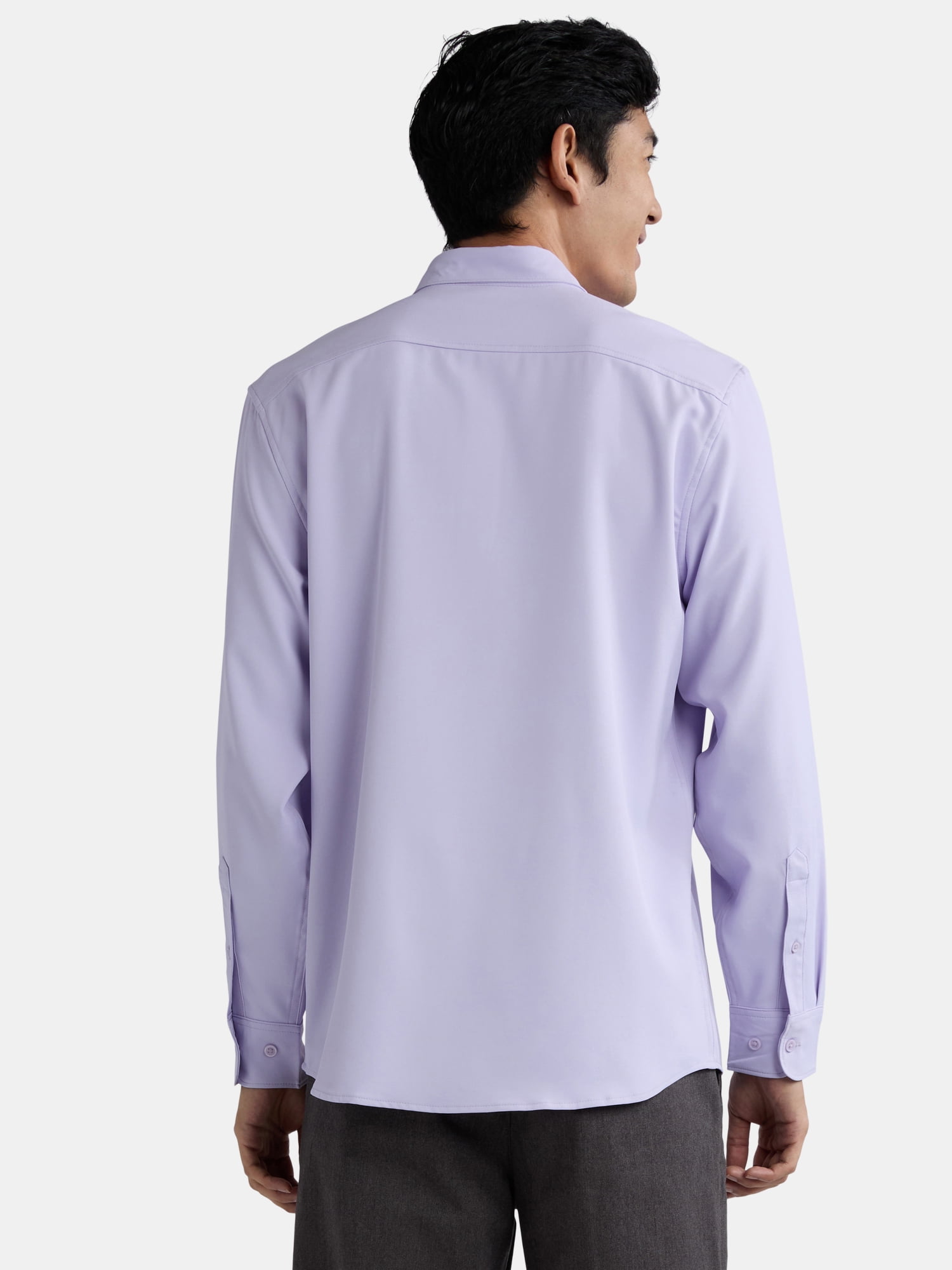 George Men’s Performance Dress Shirt with Long Sleeves, Sizes S-3XL
