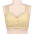 thumbnail image 3 of CHUANK Womens  Steel Ring Front Close Bra T Back Plus Size Seamless Unlined Bra For Large Bust, 3 of 3