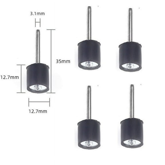 25Pcs Sanding Drum Ring with Rod Abrasive Rotary Grinding Head 40-320# 1/2Inch 5Pcs Rod