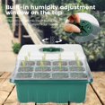 thumbnail image 4 of Seedling Starter Kit Plastic 4Pcs 12 Holes Seed Starter Tray Kit with Adjustable Vents Multifunctional Seed Propagator Set with Transplant Tools Labels Plant Tools(Black), 4 of 11