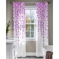 thumbnail image 4 of Purple Polka Dots Sheer Curtains 84 Inch Length 2 Panels Set for Living Room/Bedroom, Vintage Abstract Art Watercolor Kitchen Curtains Grommet Semi-Sheer Curtains Drapes Window Treatments 42"x84"x2, 4 of 7
