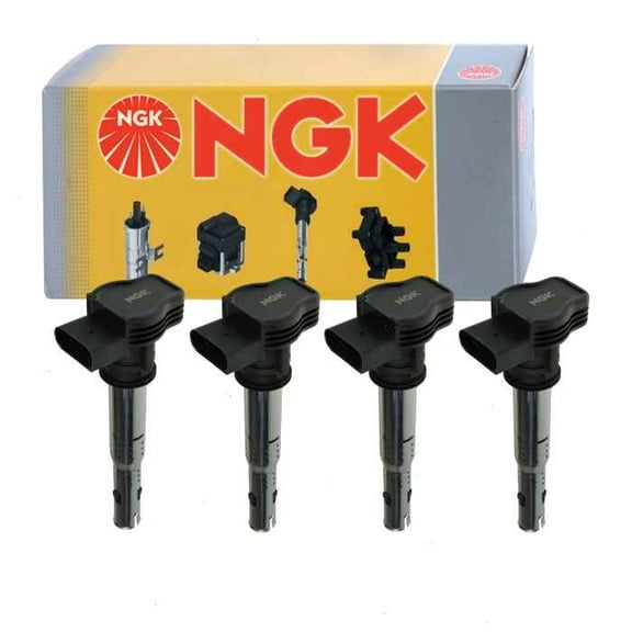 4 pc NGK Ignition Coils compatible with Audi A5 Quattro 2.0L L4 2010-2017