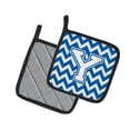 thumbnail image 2 of Letter Y Chevron Blue and White Pair of Pot Holders, 2 of 2