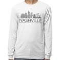 thumbnail image 2 of Skyline Nashville Tennessee Long Sleeve Shirt Unisex Large White, 2 of 5