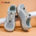 thumbnail image 4 of Men’s Wide Toe Box Barefoot Sneakers – Breathable Reflective Mesh Running Shoes with Non-Slip Rubber Sole, Quick-Lace Comfort Trainers for Gym, Walking & Outdoor Sports, 4 of 9