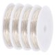 thumbnail image 1 of Alambres de cobre para cuentas de 40 m, calibre 24 de 0,5 mm, para manualidades, plateados, resistentes, para joyería, de cobre, suaves y para enhebrar cuentas., 1 of 5