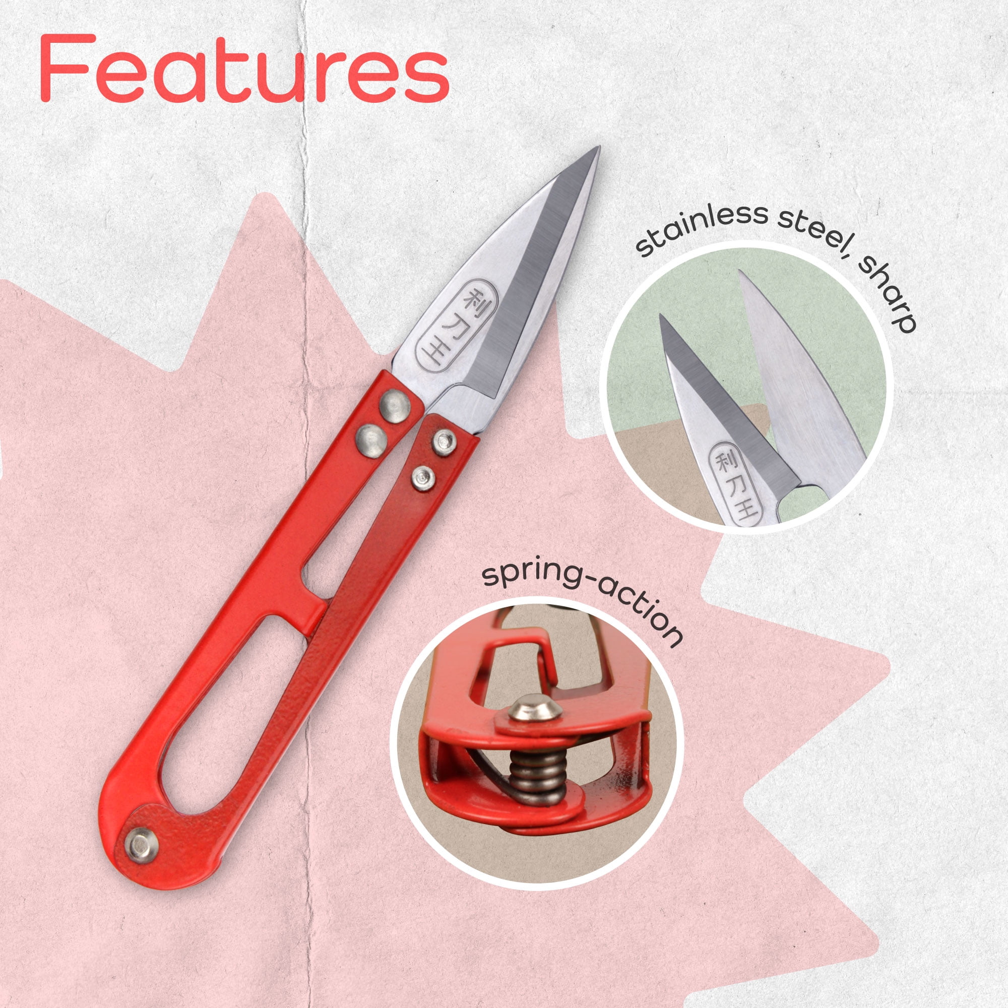 JubileeYarn Hobby Forge Snips - Foxy Pink - 3 Units