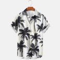 thumbnail image 4 of Camisetas de Lino para Hombres Vintage Bowling Manga Corta Cuello Cubano, Retro Playa Y Verano Hombre Manga Corta Botón Abajo Camisetas, 4 of 6