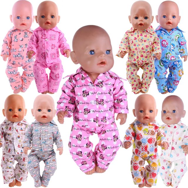 Pijamas de dibujos animados para muñeca americana de 18 pulgadas, ropa de juguete para niña, 43 cm, accesorios de ropa para bebé, Nenuco, nuestra generación