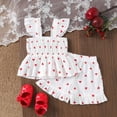 thumbnail image 4 of TOWED22 Baby Girls Summer Outfits 2pcs Set Sleeveless Tank Top and Casual Shorts Sets Clothing Solid Color Cotton Clothes for Toddler(White,12-18 M), 4 of 7