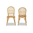 thumbnail image 2 of Baxton Studio Wina Modern Bohemian Natural Brown Rattan 2-Piece Dining Chair Set, 2 of 9