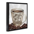 thumbnail image 2 of Stupell Industries Rustic Lodge All You Need Morning Coffee Black Floating Frame Canvas Art, 25 x 25, by Kim Allen, 2 of 7