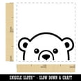 thumbnail image 2 of Peeking Polar Bear Self-Inking Rubber Stamp Ink Stamper - Red Ink - Small 1 Inch, 2 of 7