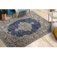 thumbnail image 6 of Non Slip Rugs, Indoor Rug, Floral Rug, Bohemian Rug, Chenille Printed Stye Rug, Thin Rug, Accent Rug, Navy Blue Rug, Cute Rug, Hallway Rug, Thick Rug, 3.3'x6.5' - 100x200 cm, 6 of 9