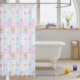 thumbnail image 3 of Manfei Pink Kawaii Flowers Shower Curtain 72Wx72L,Cute Coquette Bowtie Bathroom Curtain, 3 of 5