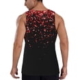 thumbnail image 3 of Easygdp Red Glitter1 Men's Tank Top, Sleeveless Muscle T Shirts, Breathable, Quick-Dry, Loose for Gym, Running, Fitness - Large, 3 of 9