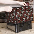 thumbnail image 6 of KLL Red Rose Skull Print 4 Slice Toaster Dust Covers Kitchen Small Appliance Cover with 2 Pockets,Can hold Jam Spreader Knife & Toaster Tongs (12.4 x 10.6 x 8.2), 6 of 6