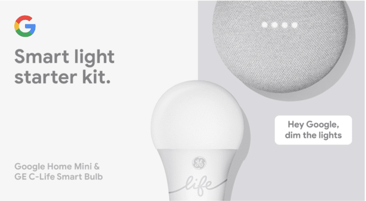 Google Smart Light Starter Kit - Google Home Mini and GE C ...