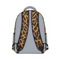 thumbnail image 3 of Black and Brown Leopard Print Backpack for School, Cute School Bag with Adjustable Shoulder Straps and Padded Back, 15.3"x11"x6.7", 3 of 5