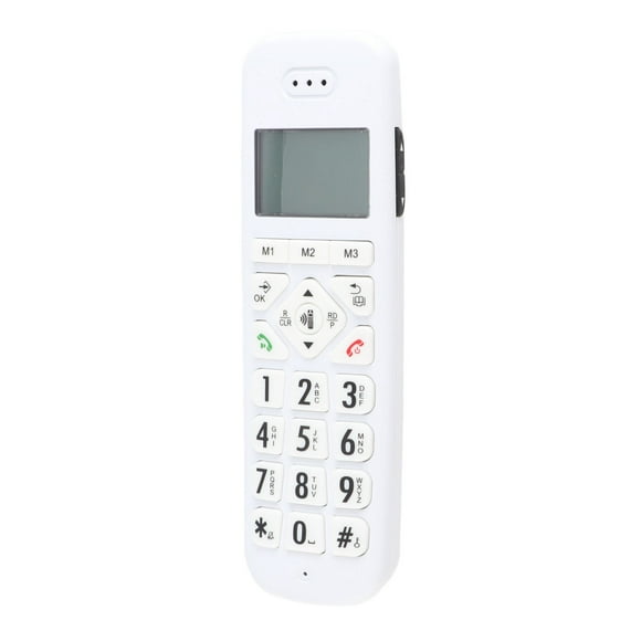 Teléfono Para Personas Mayores, Teléfono Inalámbrico Con Batería De Larga Duración, Pantalla De Identificación De Llamadas De 100-240V Para Interiores