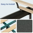thumbnail image 5 of Greenstell Queen Bed Frame with Storage Drawers, Upholstered Bed with LED Light and Linen Fabric Storage Headboard, Dark Gray, 5 of 7