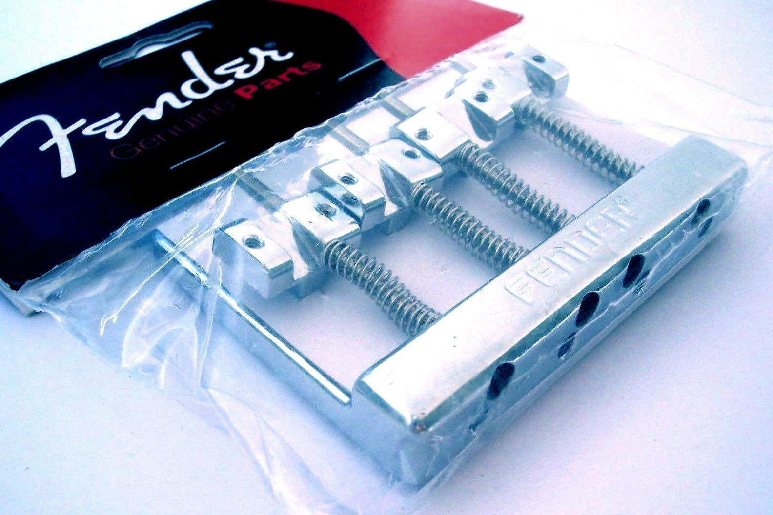 Fender® Badass Style 4-String Chrome Bass Bridge Assembly~Mount Screws~Brand New