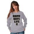 thumbnail image 3 of US Army Wife Life Military Logo Women Crewneck Sweatshirt Brisco Brands S, 3 of 6