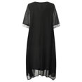 thumbnail image 4 of LilyLLL Plus Size Womens Short Sleeve Sequins Cold Shoulder V Neck Chiffon Midi Dress, 4 of 4