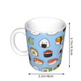 thumbnail image 2 of Yiaed Kawaii Sushi (2) Print Ceramics Coffee,Large Handle Design,Extra Large Tea and Coffee Cup for Office and Home Mugs, 2 of 6