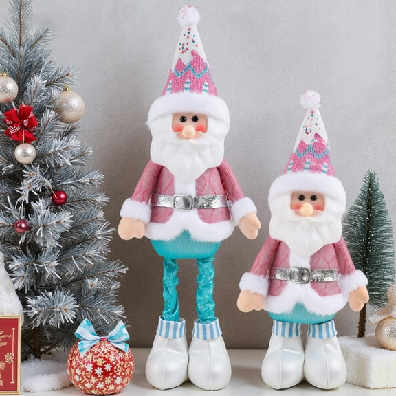 YATAV Long Leg Christmas Plush Doll 16-20 Inches Snowman Santa Claus Christmas Doll Standing Plush Toy for Holiday Winter Home Decoration,Christmas Gifts(A)