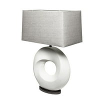 Mercana Celtica (26.8"H) White Resin Ring-Shaped Base Table Lamp