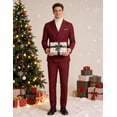 thumbnail image 3 of COOFANDY Men's 2 Piece Double Breasted Suits Slim Fit Tuxedo Jacket and Dress Pants Set for Wedding Business Prom, 3 of 6