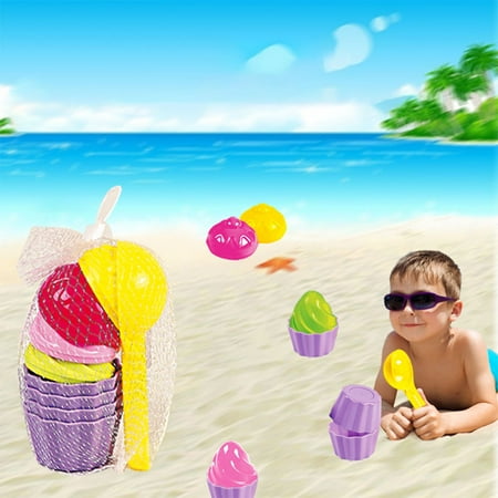 9pcs/Set Kids Baby Beach Sand Toys Ice Cream Mould Spoon Play Sand and Snow