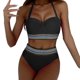 thumbnail image 1 of Cismea - Bikini de Tanga para Mujer, Traje de BañO con Estampado de Leopardo, Sexy Bikini Triangular de 2 Piezas（Negro） Cismea bañador, 1 of 6