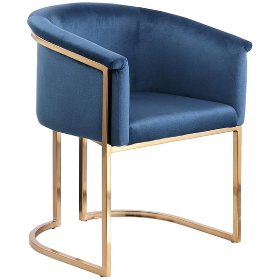 Meridian Furniture Tierra Navy Velvet Dining Chair