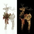 thumbnail image 6 of Alpine Corporation 15" x 6" x 36" Gold Wire Reindeer Holiday Decoration with LED Lights, 6 of 13