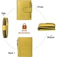 thumbnail image 4 of Cartera de mujer de cuero genuino, monedero delgado, monedero con cremallera para mujer y tarjetas múltiples, billeteras cortas con bloqueo Anti RFID ACTIVE Biensenido a ACTIVE, 4 of 5