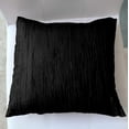 thumbnail image 2 of Crushed Taffeta Decorative Throw Pillow/Sham Cushion Cover Black, 2 of 3