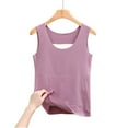 thumbnail image 4 of Mlzmgr Womens Tank Tops Plus Size Seamless Comfy Thick Sleeveless Underwear Tops Casual Solid Color Tee, 4 of 5