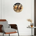 thumbnail image 3 of Personalized Wall Clock Non-Ticking Silent Clocks Battery Operated Round Clocks Decorative for Bathroom,Office-Horses Running Through The Desert Dust Billowing Behind Them(12inch), 3 of 4