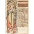 thumbnail image 2 of Alphonse Mucha 18x24 Black Ornate Framed Double Matted Museum Art Print Titled: Austria at the Paris 1900 World Exhibition (1899), 2 of 5