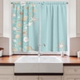 thumbnail image 2 of Ambesonne Shell Kitchen Curtains, Beach Party and Thin Lines, 55"x39", Seafoam Warm Taupe, 2 of 3