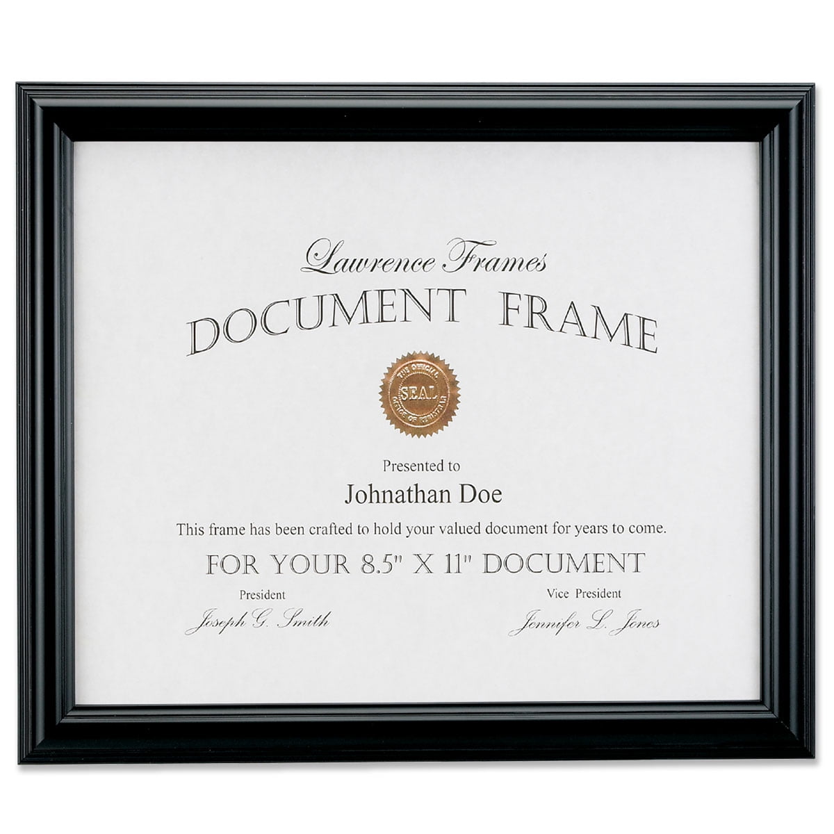 8.5 X 11 Frame Set Of 2 Diploma Certificate Document Black Wood Picture Frames 8 