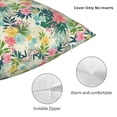 thumbnail image 3 of Pofeuu Tropical Flowers Print Double-sided plush pillowcase Square Throw Pillow Covers Pillows Cover for Living Room Bedroom Sofa Couch Cushion Cover（No pillow core）-26"x26", 3 of 7