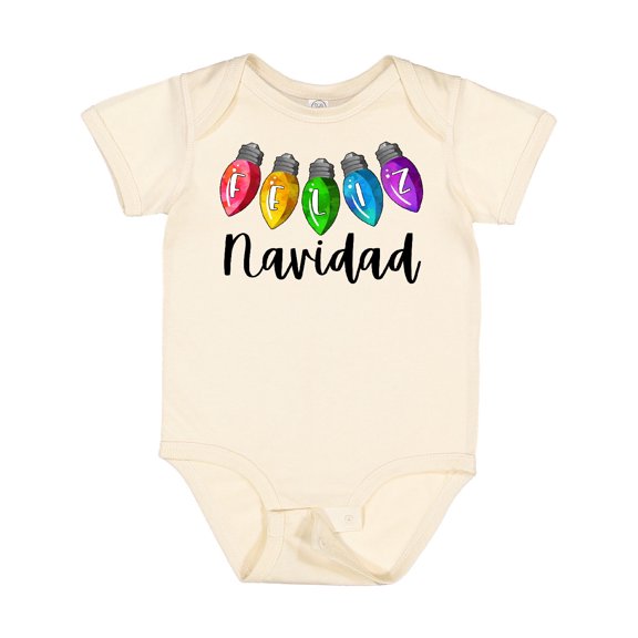Inktastic Feliz Navidad Rainbow Holiday Lights Boys or Girls Baby Bodysuit