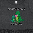 thumbnail image 4 of Inktastic My Auntiesaurus Loves Me Girls Toddler Dress, 4 of 5