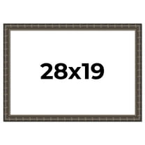 28x19 Frame Black Bamboo Solid Wood Picture Frame Width 1.5 Inches | Interior Frame Depth 0.5