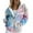 Sky Blue, variant on Sweatshirt for Women Spring And Autumn Winter Printed Fashion Tie Dye Pattern Hooded Sports Shirt Sleeve Pocket Jacket Loose Zip Up Hoodie